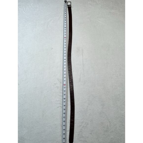 Martin Dingman Cordovan Crocodile Grained Italian Calfskin Leather Belt Size 40 - Picture 4 of 9